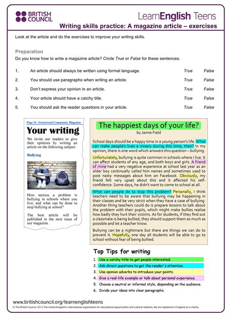 Example Of A Feature Article For Students