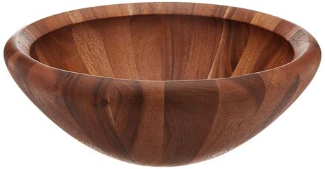 Dansk Wood Classics Round Salad Bowl 615 Lb Brown Bowl Wooden