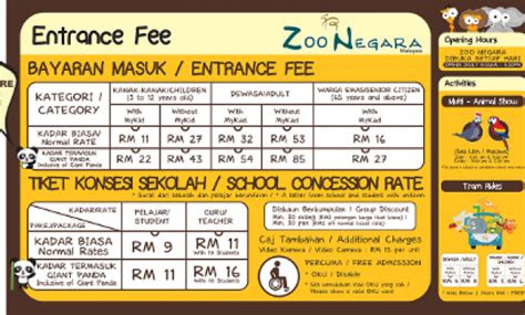 Looking for an exhilarating experience with family and friends? Harga Tiket Zoo Negara Kuala Lumpur Malaysia Mau Lihat Harga