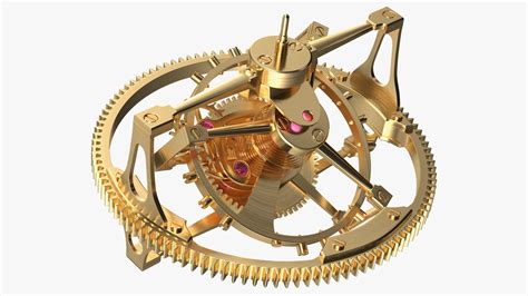 Free 3D golden tourbillon mechanism - TurboSquid 1560730