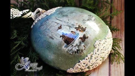 Decoupage Tutorial Medallion With Ornaments Diy Youtube