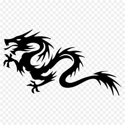 White Dragon Tattoo Chinese Dragon Clip Art Dragon Silhouette Png