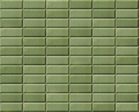 Chamfered Green Tile Stack — Architextures