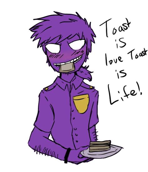 VINCENT Loves His Toast Mixed Style Purple Guy Fnaf Night Guards