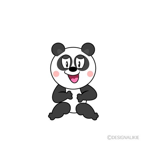 Free Laughing Panda Cartoon Image｜charatoon