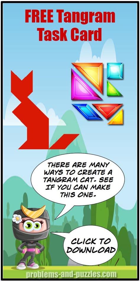 It is designed to help our minds work at peak performance. Tangram Puzzle - Free & Printable - Sitting Cat - Download ...