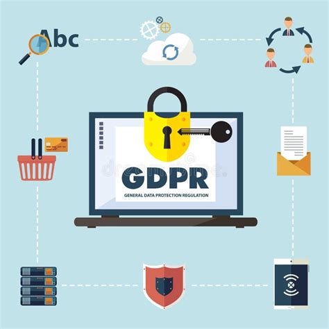 General Data Protection Regulation Gdpr Concept Illustration May Stock Vector