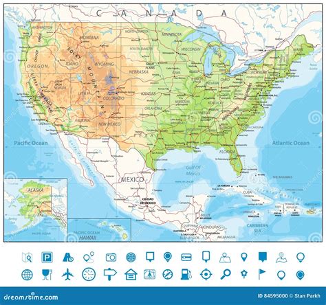Linea Di Vista Rivalersi Coniglio Mappa Politica Usa Con Capitali