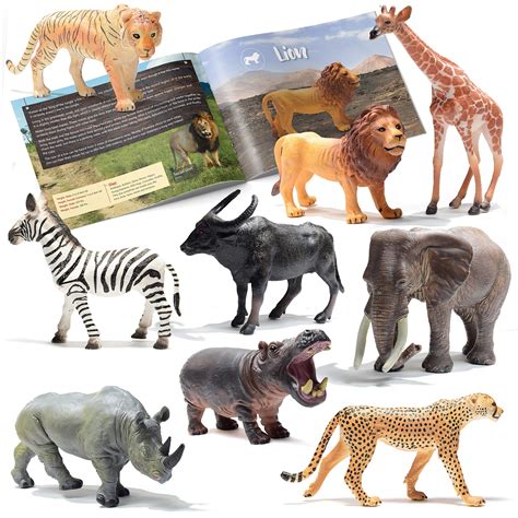 Buy Prextex Lifelike Safari Animal Toys Figures 9 Large Plastic Zoo