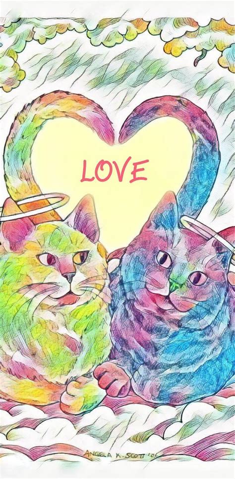 Love And Peace Cats Wallpaper By 1artfulangel Download On Zedge 966a