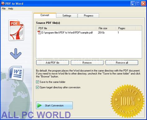 Quick Pdf To Word Converter Free Download All Pc World
