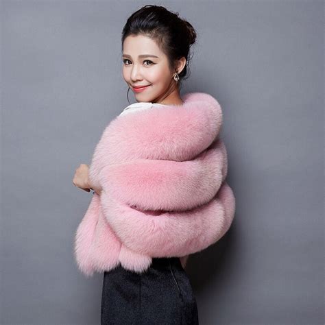 2017 Luxury Faux Fox Fur Coat Cloak Artificial Fox Fur Winter Fashion