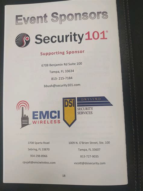ASIS International Tampa Seminar - DSI Security Services
