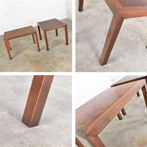 vintage modern lane parsons style 1124 5 walnut end or side tables 1970 pair at 1stdibs