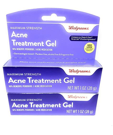 Walgreens Acne Treatment Gel 10 Benzoyl Peroxide 1 Oz