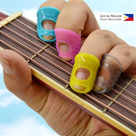Guitar Finger Protector Fingertip Picks Silicone Guard Plectrum Bass