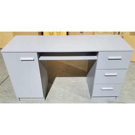Madesa Modern Office Desk With Drawers 53 Inch Study Desk For Home