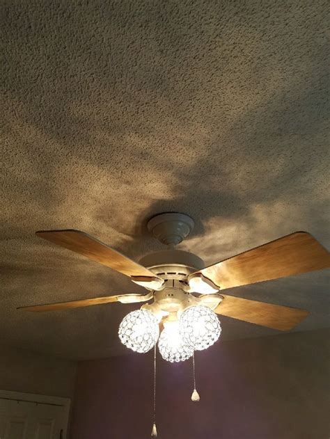 Ceiling Fan With Crystal Bling Light Shades Had To Ziptie Them In