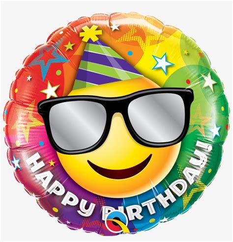 18 Happy Birthday Smiley Face Emoticon Foil Balloon Smiley Birthday