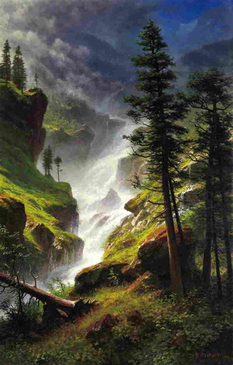 Rocky Mountain Waterfall Albert Bierstadt