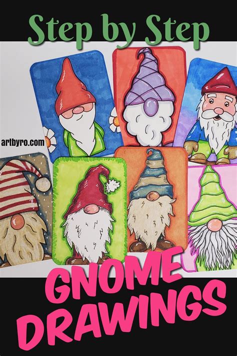 How To Draw A Gnome Step By Step Diy Christmas Paintings Drawings