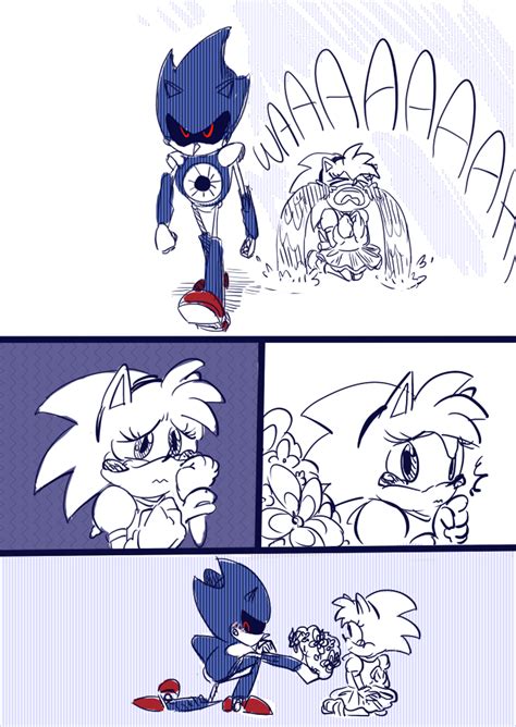 Metal And Amy Sooooo Cute X3 Sonic Sonic Funny Sonic Art