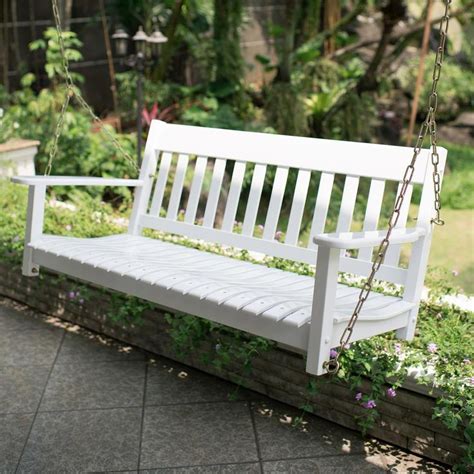 Casual Thames White Wood Porch Swings In 2022 Porch Swing Outdoor