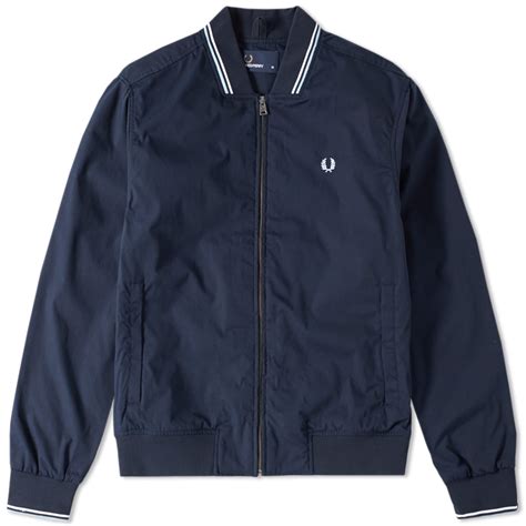 Fred Perry Twin Tipped Bomber Jacket Bright Navy End