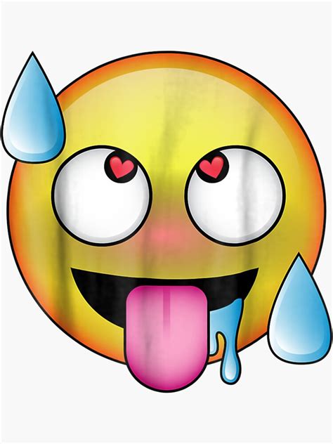 Funny Ahegao Emoji Anime Hentai Cartoon Sticker For Sale By
