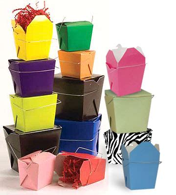 These versatile boxes can be used for just about anything: Designer Colored Chinese Take-Out Boxes | US Box Corp