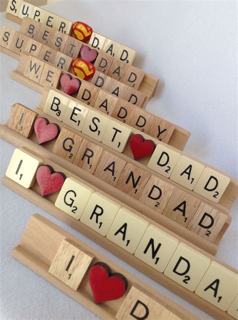 Fathers Daydads Birthdaygrandad Vintagenew Wood Scrabble