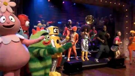 video yo gabba gabba we re gonna party today w tons of guests on fallon live music blog