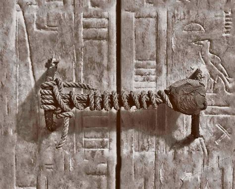 The Rope Seal Securing The Doors Of Tutankhamuns Tomb Unbroken For