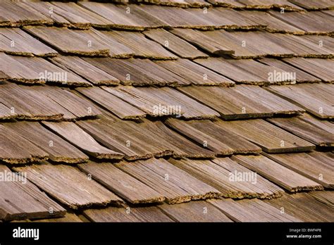 A Traditional Wooden Slatted Roof Showing Detail Stock Photo Alamy