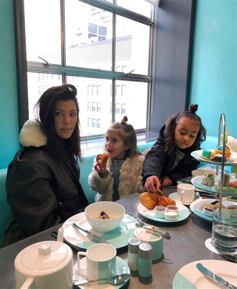 Kourtney Kardashian Penelope And North Breakfast At Tiffanys