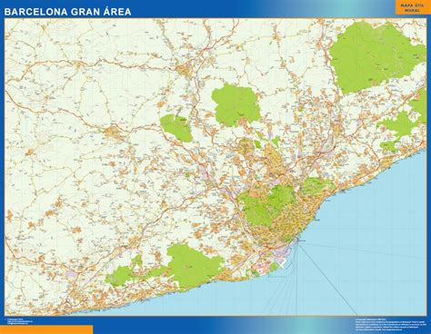 Mapa Carreteras Barcelona Gran Area Gigante Mapas Para América De