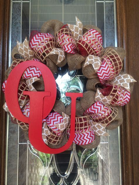 Ou Wreath By Thewhimsywreath On Etsy 6500 Whimsy Wreath Wreaths