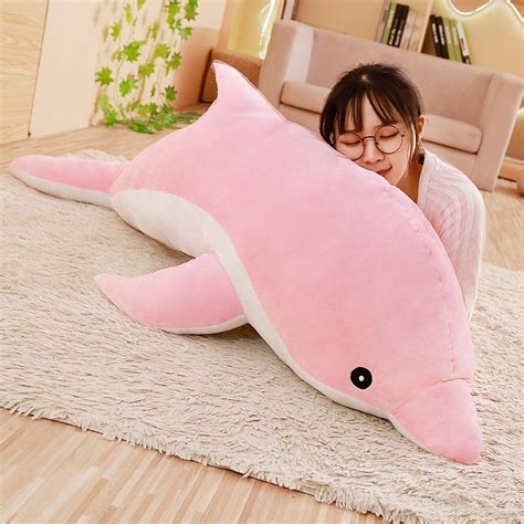 New Arrived Dolphins Plush Toy Dolphin Soft Stuffed Toy Pink And Blue