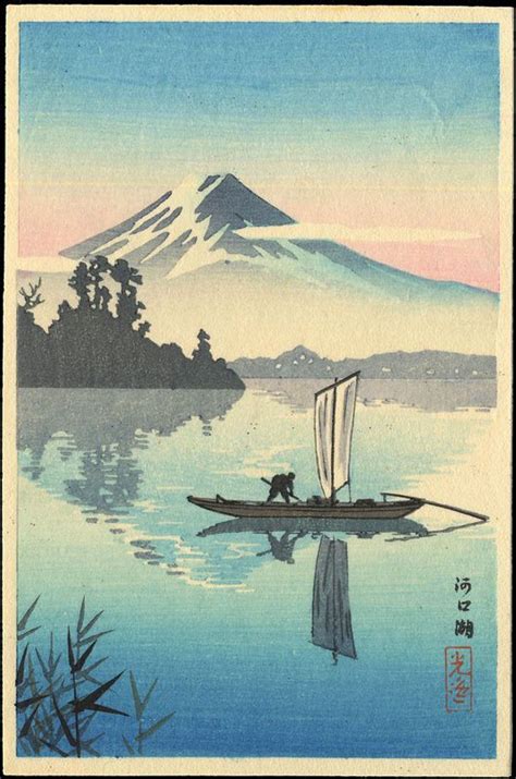 Koitsu Tsuchiya 1870 1949 Kawaguchi Lake 河口湖 Japanese Art