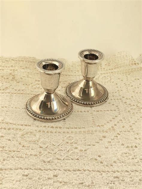 Beautiful Vintage Pair Duchin Sterling Silver Candlestick Etsy