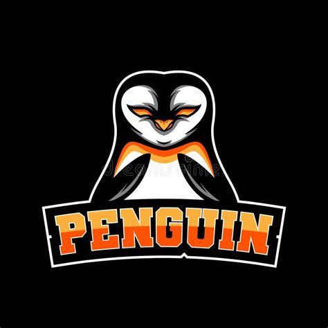 Penguin Mascot Esport Logo Design Stock Vector Illustration Of Emblem