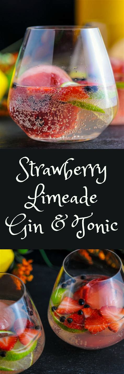 This is a great citrusy gin, and a simple sipsmith gin and tonic, with ice and a slice of lime, just works really well. Strawberry Limeade Gin & Tonic - strawberries, limes ...