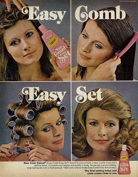 1973 Beauty Ad Clairols Easy Comb Easy Set Hair Creme Rinse And Setting