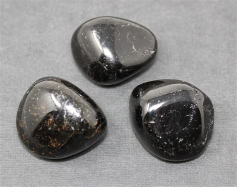 Black Tourmaline Tumbled Stones Large 1 125 Choose Etsy