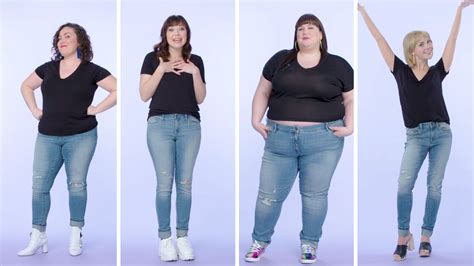 Watch Women Sizes 0 Through 28 Try On The Same Skinny Jeans Body Talk