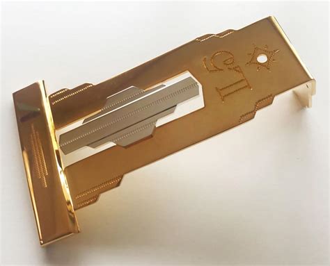 New Oem Gibson L 5 Tailpiece Gold Plated With Silver Plated Emblem