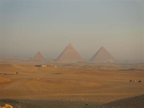 Arriving Early In The Morning In The Desert Near Giza And Watching The