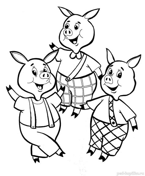 These three little pigs coloring pages free will be loved by children who like classic stories. Three Little Pigs Coloring Pages for childrens printable ...