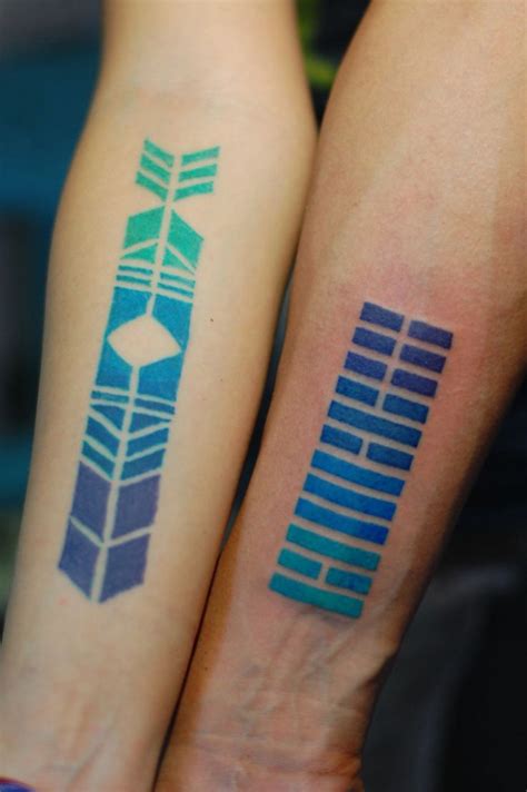 Color Gradient Geometric Tattoos