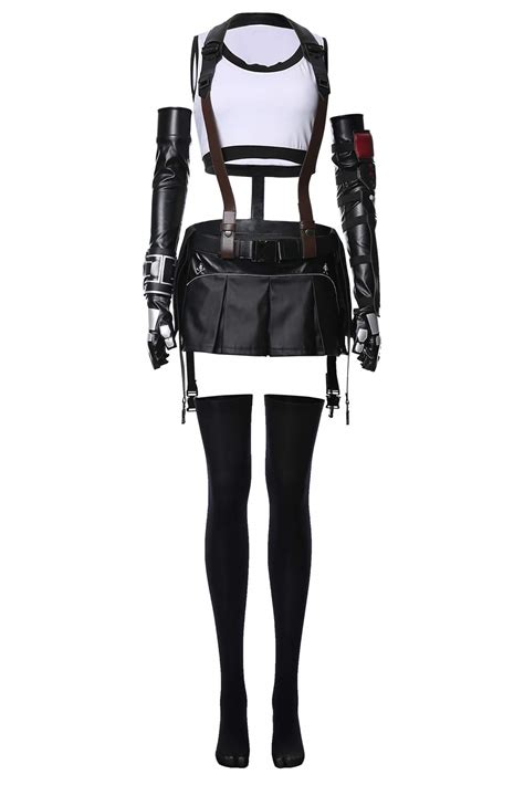 buy womens tifa lockhart cosplay costume halloween roleplay full set outfits online at